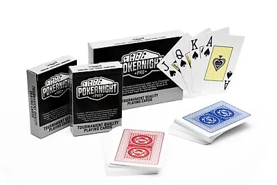 £13.99 • Buy Plastic Waterproof Playing Cards 2 Decks By Poker Night Pro Casino Quality  