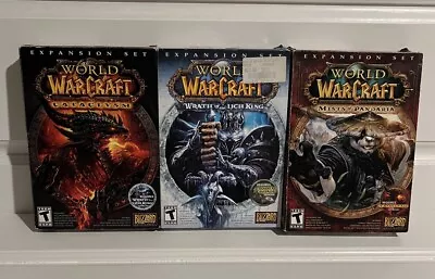 World Of Warcraft Wrath Of Lich King Mists Of Pandaria Cataclysm Lot 3 WOW PC • $34.45