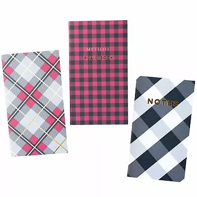 My Mind's Eye 4 X 7 Plaid Notebooks Set Of 3 • $12.99