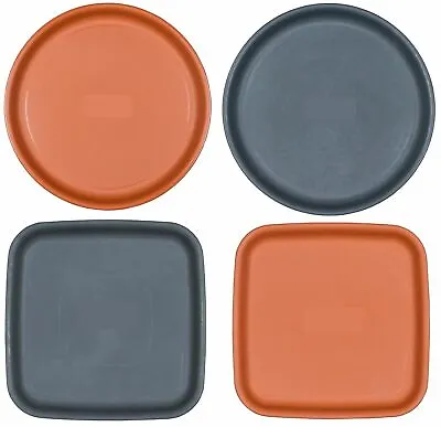 £4.40 • Buy Round Square Plant Pot Saucer Water Tray Base Planters Small To Large Heavy Duty
