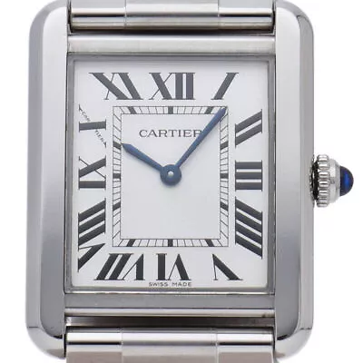 CARTIER Tank Solo Watch SM W5200013 Stainless Steel WomenWatch Silver Finish... • $3023.83