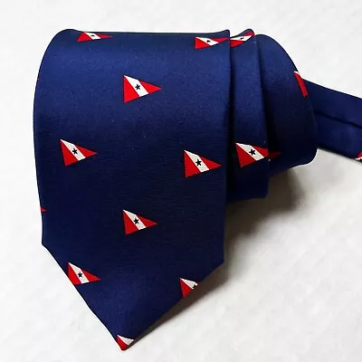 Yacht Club 100% Silk Neck Tie Mens Navy Blue Novelty Flags Designs By Anthony • $29.95