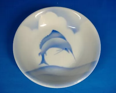 Gulfstream Blue Marlin Butter Dish Side Bowl 4-3/4  Vitrified Jackson China Rare • $35