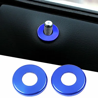 Blue Aluminum Door Lock Knob Pins Cover Trim Stickers For Mercedes C E S Class • $8.99