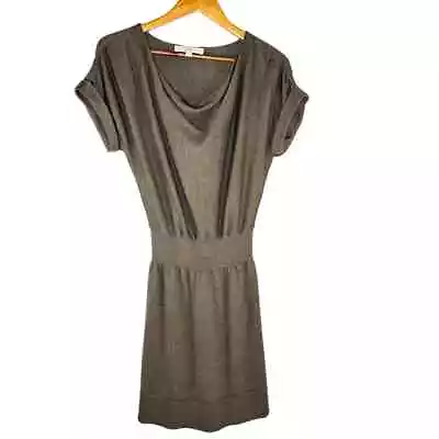 Loft Merino Wool Sweater Dress Size S Tan Brown Dolman Short Sleeve Pullover • $20