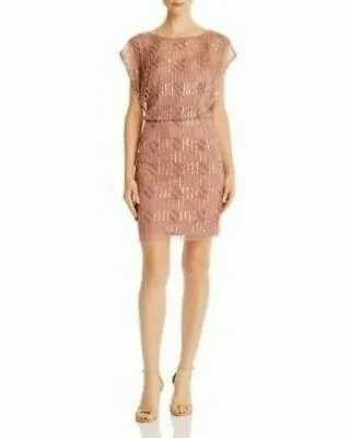 Aidan Mattox Embellished Blouson Dress MSRP $295 Size 8 # 10B 1013 NEW • $30.13