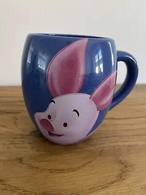 Disney Tams Winnie The Pooh Piglet Face  Large Blue Barrel Mug • £7.95