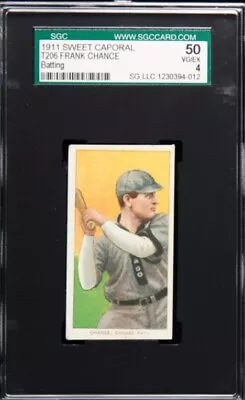 Frank Chance - 1911 T206 - Sweet Caporal - SGC 4 • $799