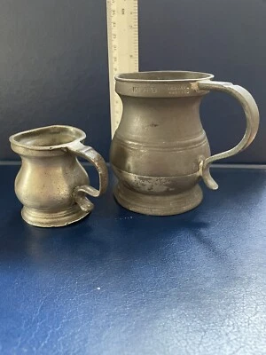 £11.99 • Buy Georgian Pewter Measuring Jugs 1826