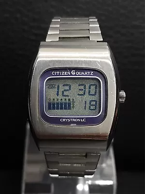 Citizen Crystron 4-095111 Y/ Japan Made Vintage '75 Digital LCD Watch/ RARE❤️ • $233.33