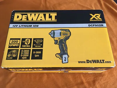 DeWALT Impact Wrench 3/8  12V XR Brushless Cordless Sub-Compact. Boxed Skin Only • $158