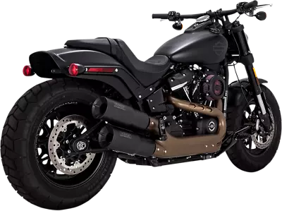 Vance & Hines Hi-Output Slip-On Mufflers Black For 18-21 Harley Davidson Fat Bob • $599.99