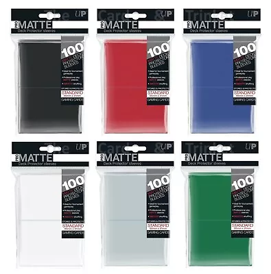 100 Ultra PRO Pro-Matte Deck Protector Sleeves Standard Card Size 66 X 91mm • $13.95