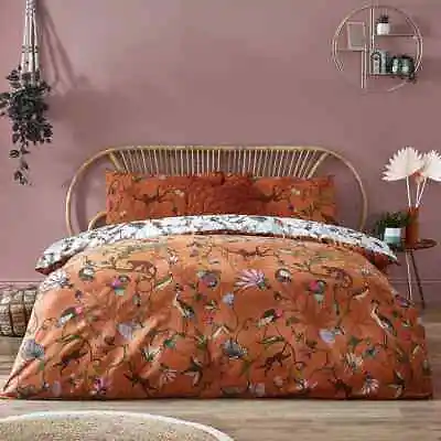 Exotic Wildlings Bedding Sienna Tropical Birds & Cheetahs Duvet Cover Set • £20.99