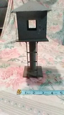 Vintage Large Heavy Steel Gray Model Train Tower With Ladder- Very Cool! • $24