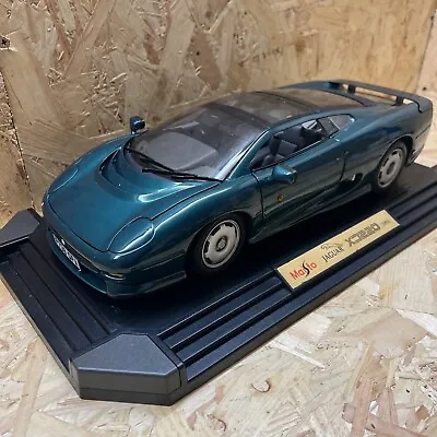 1992 Maisto Jaguar XJ 220 Green Racing Car 1/12 RARE FABULAS MODEL 16 Inch Long • £49