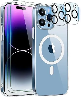 $13.99 • Buy For IPhone 14 Pro Max 13 Magnetic Clear Shockproof Compatible With MagSafe Case