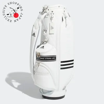 Adidas Three Stripe Golf Bag WHITE Ladies 5way 8.5in Single Strap Cart Club New • $320