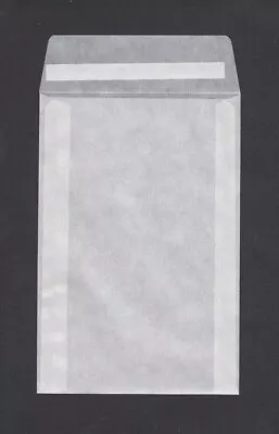 £3.95 • Buy Glassine Bags 152 X 102mm PEEL & SEAL ECO Friendly-Seeds-Stamps-Favours-Confetti