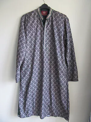 MFS. Indian Kurta Fashion Shirt Men Kurta Sz 42 Festival - Wedding? Full Lining • £14.99