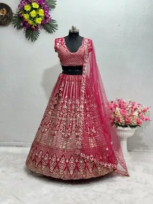 Pakistani Bollywood Style Bridal Wear Designer New Lehenga Choli And Dupatta • $107.10