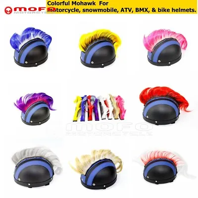 Helmet Motorcycle Adhesive Hawks Mohawk Or Hair Patches Customize Colors Bike • $15