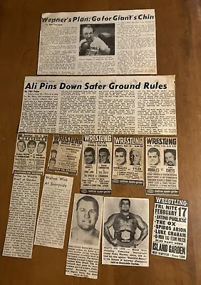 Vintage Wrestling Newspaper Clippings 1960’s-1970’s Original WWWF. • $17.99