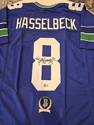 Matt Hasselbeck Autographed/Signed Jersey Beckett COA Seattle Seahawks  • $95