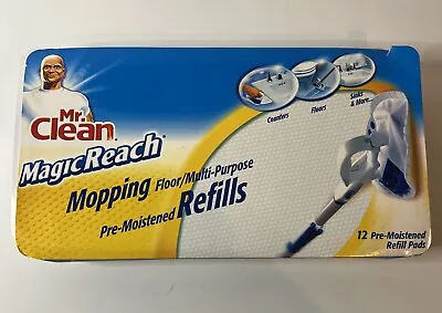 Mr Clean Magic Reach Mopping Floor Multipurpose 12 Refill Pads NEW Sealed • $39