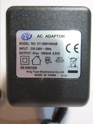 UK 9V AC 500mA Mains AC-AC Adaptor Power Supply For Home Mix Model Mix 3 Mixer • £14.99