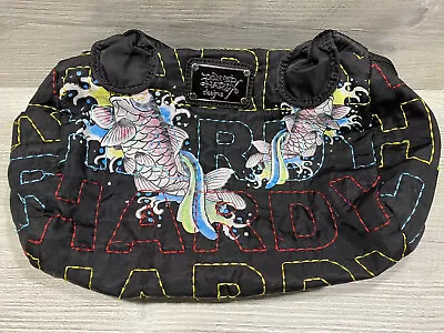 Don Ed Hardy Designs Black Quilted Koi Fish Purse - *See Description/ No Zipper • $21.25