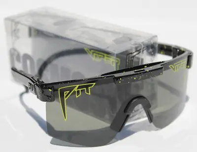 PIT VIPER The Cosmos Sunset Sunglasses Black/Yellow/Gray Wrap Single Wide NEW • $59.95