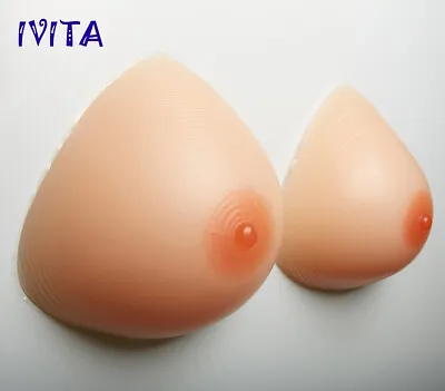 A-FF Cup Triangle Silicone Breast Forms CD TG Bra Enhancer Silicone Pad Inserts • $15.40