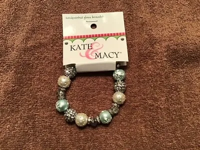 Kate & Macy Glittered Snow Bracelet Stretch Clementine Design New W/ Tags Keene • $7.99