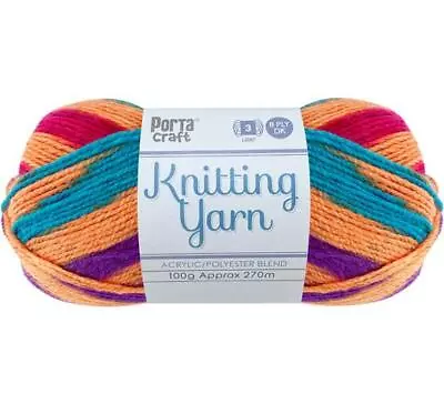 Knitting Yarn 100g 270m 8ply Multi Fruit Tingle (Product # 189696) • $3.30