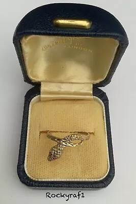 Vintage 9ct .375 Gold & Ruby Snake Ring • £69.99