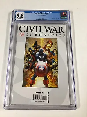 Civil War Chronicles 1 Cgc 9.8 White Pages Michael Turner Cover Marvel 2007 • $124.99