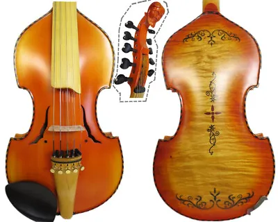 Baroque Style Song Profession 5×5 Strings 14  Viola D'Amoreold Man Head #15202 • $499