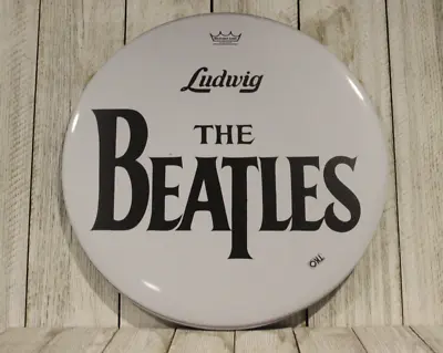 The Beatles Tin Sign Metal Poster Bass Drum Drumhead Style Replica Fan Art Decor • $14.97