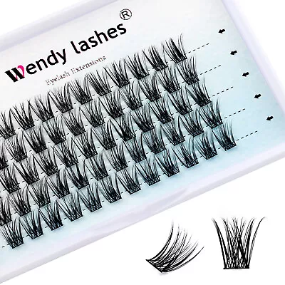 Wendy Lashes 60 Stand Thick Cluster Volume Individual Eyelashes 0.07 D Curl • £6.99