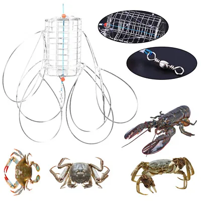 Metal Crab Lobster Trap Snare Cage Pot Pier Boat Rod Beach Sea Fishing Bait Trap • $6.94
