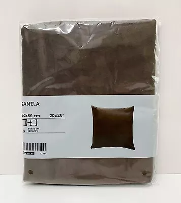 Ikea SANELA Pillow Cushion Cover 20  X 20  Velvet Cotton Gray/Brown 1 Pc • $18.99