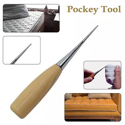 Awl Sewing Pokey Tool For Crafting Leather Wood Handle Pin Punching Hole Maker • £3.65