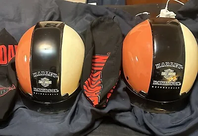 New Harley Davidson Helmets (2) For Sale Matching Never Worn Vintage Rare XL XS • $399