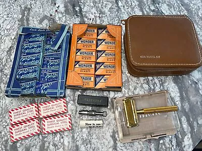 Antique Vintage VALET Autostrop Safety Razor Travel Set Box Case With Blades • $49.95