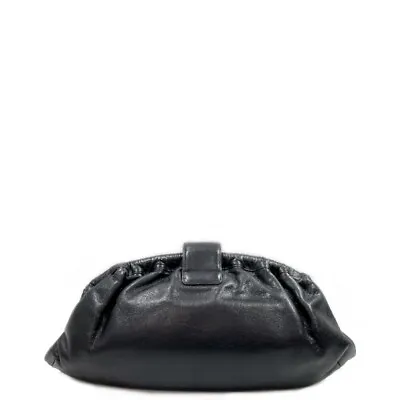 Vintage CELINE Macadam Triomphe Clasp Leather Clutch Bag Purse • $226.99