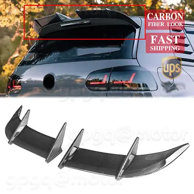 $49.89 • Buy For VW Golf 6 MK6 GTI R 2010-2013 Carbon Fiber Rear Roof Trunk Lip Wing Spoiler
