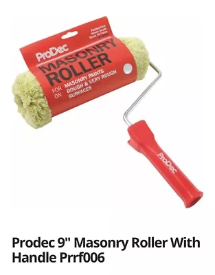 ProDec Masonry Paint Roller 9  Sleeve & Pole Frame Paint Walls Rough Surface • £10.80