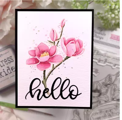 MFT My Favorite Things Magnolia Blossoms Kit Stamp & Dies Watercolour Paper Ink • £35