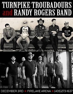 $19.19 • Buy Turnpike Troubadours / Randy Rogers Band 2016 Oklahoma City Concert Tour Poster